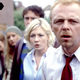 Simon Pegg leads the cast of Shaun of the Dead on a walk outside.